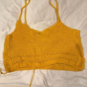 Cotton On Gold Fitted Crop Camisole